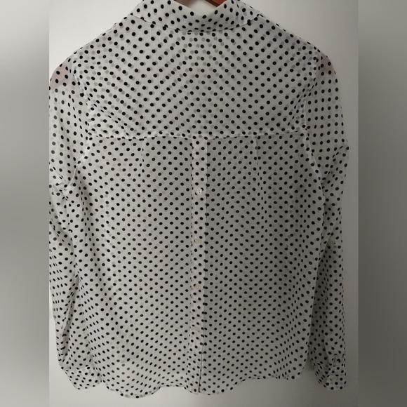 Polka Dot Button Down Blouse - Picture 7 of 11